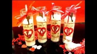 Идеи быстрого декора свечей к дню Святого Валентина