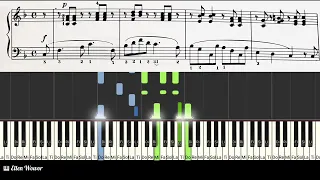The Happy Farmer | Robert Schumann | Op 68 no.10 | piano synthesia tutorial with music score
