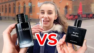 BLEU DE CHANEL vs DIOR SAUVAGE | Women's Reactions | Which Fragrance Is More Sexy?