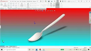 Spoon Design In Solidworks | Surface Modeling In Solidworks | Solidworks Tutorials