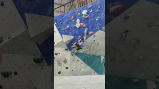 White holds, yellow tape overhang - bouldering at CityRock Cape Town
