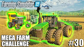 I CREATED THE PERFECT PLOWING AND STRAW BALING COMBO | MEGA FARM Ep.30 | Farming Simulator 22