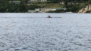 Men's single sculls 2018 North Island Final race (New Zealand)- commentated by Eric Murray
