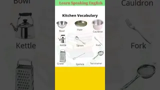 kitchen vocabulary 🍽🥄🪣!english vocabulary #shorts