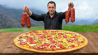 Rustic Delights! From Smoked Sausage To Giant Pizza - Rural Cooking Adventure!