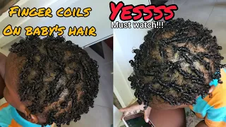 How to do : FINGER COILS | baby's hair😍