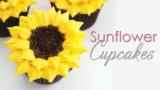 Sunflower Cupcakes - Buttercream Piping Technique Tutorial