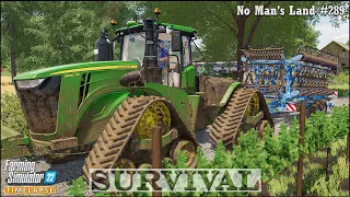 FERTILIZING GRASS FIELDS. CULTIVATING w/ a NEW FARMET CULTIVATOR🔹SURVIVAL in No Man's Land Ep.289