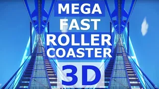 Mega Fast Roller Coaster Side by Side SBS 3D VR Planet Coaster DIY self built