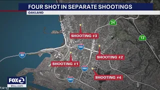 5 people shot in separate incidents overnight