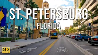 Driving Around Downtown St Petersburg, Florida [4K] | United States