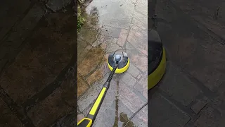 Karcher K5 Patio Cleaner accessory with partially blocked nozzles causing the Sprayer to pulse.