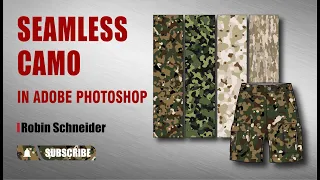 How to Create an Easy Seamless Camo Pattern Repeat in Adobe Photoshop || Robin Schneider