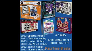 05/17 - 2023 SPECTRA OBSIDIAN VIVID - 6 Box Hobby Mix #1495 LIVE BREAK