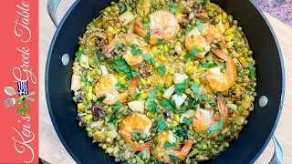 Easy One-Pan Seafood Rice Bake | Ken Panagopoulos
