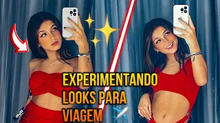 EXPERIMENTANDO LOOKS PARA A VIAGEM! SIM VAMOS PARA SÃO PAULO..