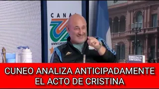 Santiago Cuneo anticipa lo que va a ser el acto del 25 de mayo con Cristina Kirchner