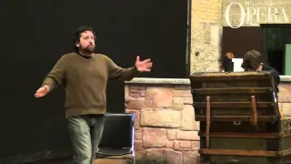 Rehearsal footage of Dr. Dulcamara from The Elixir of Love