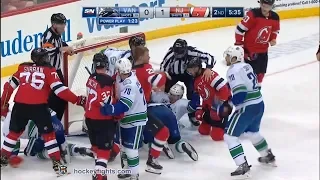 Brandon Sutter vs Mirco Mueller Oct 19, 2019