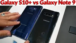 Samsung Galaxy S10 Plus vs Galaxy Note 9 Side by Side Size Comparison - YouTube Tech Guy