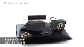 Ray-Ban Caravan RB 3136 W3338 - Occhiali originali completi di confezione e certificati