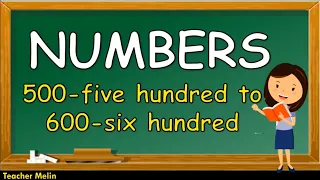 NUMBERS 500 to 600 || MATH