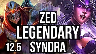 ZED vs SYNDRA (MID) | 24/2/6, 6 solo kills, 1.5M mastery, Legendary, 400+ games | BR Diamond | 12.5