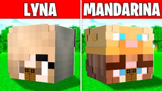 Lyna vs Mandarina: Batalla de Casa vs Casa en Minecraft!