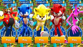 Sonic Dash - Movie Sonic vs Movie Red Sonic vs Movie Super Sonic vs All Bosses Zazz Eggman