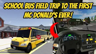 Greenville, Wisc Roblox l Realistic School Bus Field Trip to Mc Donald's Roleplay