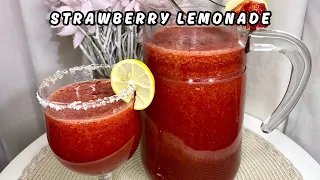 Refreshing Strawberry Lemonade Recipe 🍓🍋 | Easy Ramadan Special Drinks | Refreshing Summer Drinks