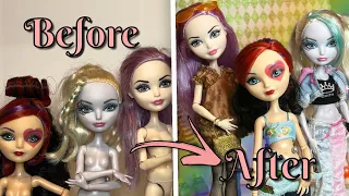 Cleaning Up And RESTYLING My New Ever After High Dolls! EAH Doll Unboxing, Restoring, And Restyling!