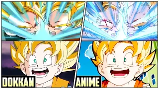 PHY SSJ Goten, Trunks & Krillin DOKKAN VS ANIME COMPARISON