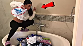 BLEACHING ALL OF HIS CLOTHES & SHOES PRANK!! (gone wrong!!!)