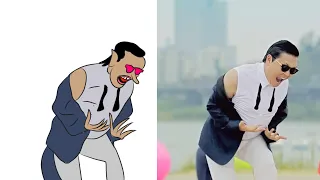 PSY - Gangnam style song drawing meme | drawing funny meme