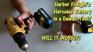 Will Harbor Freight's Hercules 20 Volt Batteries Work in Dewalt Tools? by @GettinJunkDone