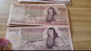 Billetes antiguos de Mexico , set completó de los 70's & 80's