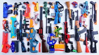 Mengumpulkan 7 Sniper Gun dan 3 Super Water Gun M16 Sniper AK47 Gun  Shot Gun Double Barrel Nerf Gun