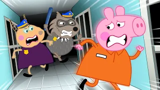 Peppa Pig in Prison?? - OMG...Please Stop, Don't Hurt Me!! - PeppaPig Funny Animation