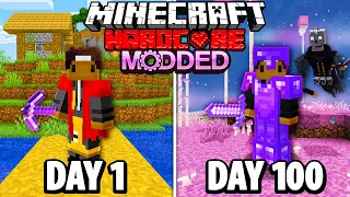 I Spent 100 Days in HARDCORE MODDED Minecraft.. Here's What Happened..