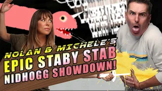 Nolan North and Michele Morrow's Epic Staby Stab Nidhogg Showdown! | RETRO REPLAY