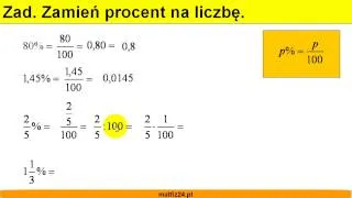 Jak zamienić procent na liczbę - Zadanie - Matfiz24.pl