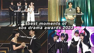 best moments of sbs drama awards 2023 (chaotic)