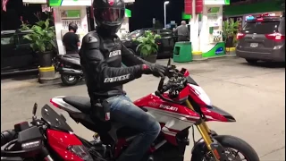 Local route in the Night! Hypermotard nyc