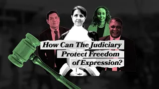 How can the judiciary protect freedom of expression?