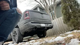 2020 Ram 1500 with B2 Fabrication mid muffler&resonator delete with 5” tips