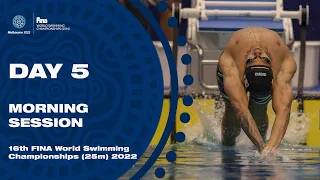 LIVE | FINA World Swimming Championships (25m) 2022 | Melbourne | Day 5 | Morning Session