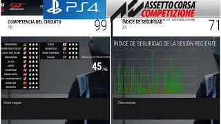 TRUCO PARA SUBIR RAPIDO LOS RATINGS DEL PILOTO SAFETY(SA)  / ASSETTO CORSA COMPETIZIONE PS4