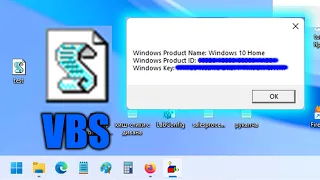 Узнать ключ Windows 11, 10, 8, 7 VBS-скрипт