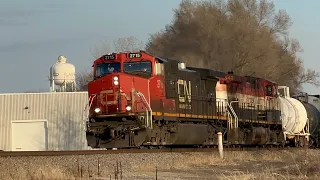 Canadian National Freight Trains Rumbling Through Plainfield